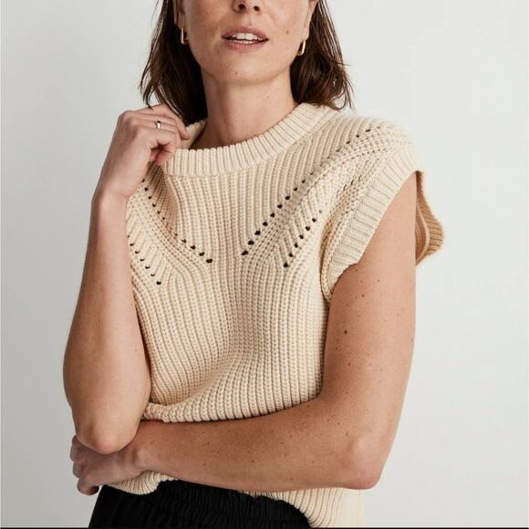 NWT Madewell Mariella Pointelle Sweater - Picture 1 of 10